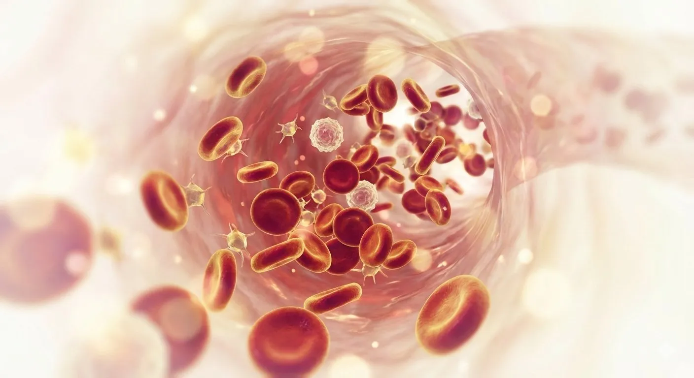 Células sanguíneas ao microscópio